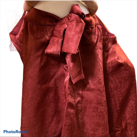 - Dee Elly dark mauve cold shoulder dress - Picture 4 of 8